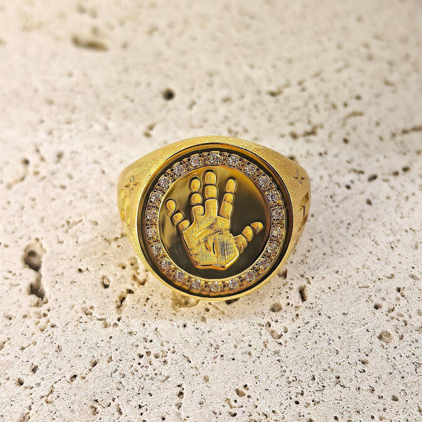 The Premium Handprint Ring | Frosted Finish