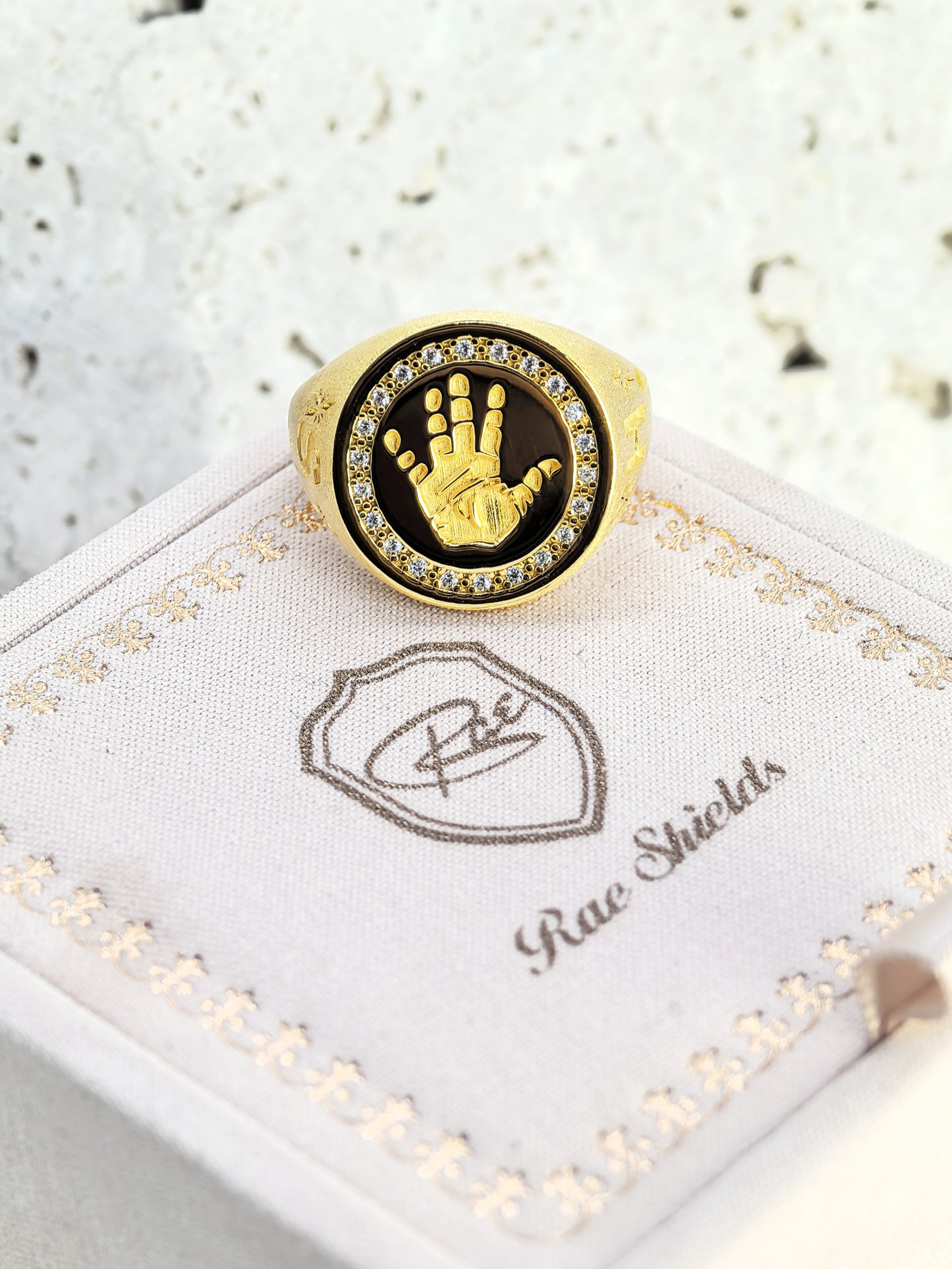 The Premium Handprint Ring | Frosted Finish